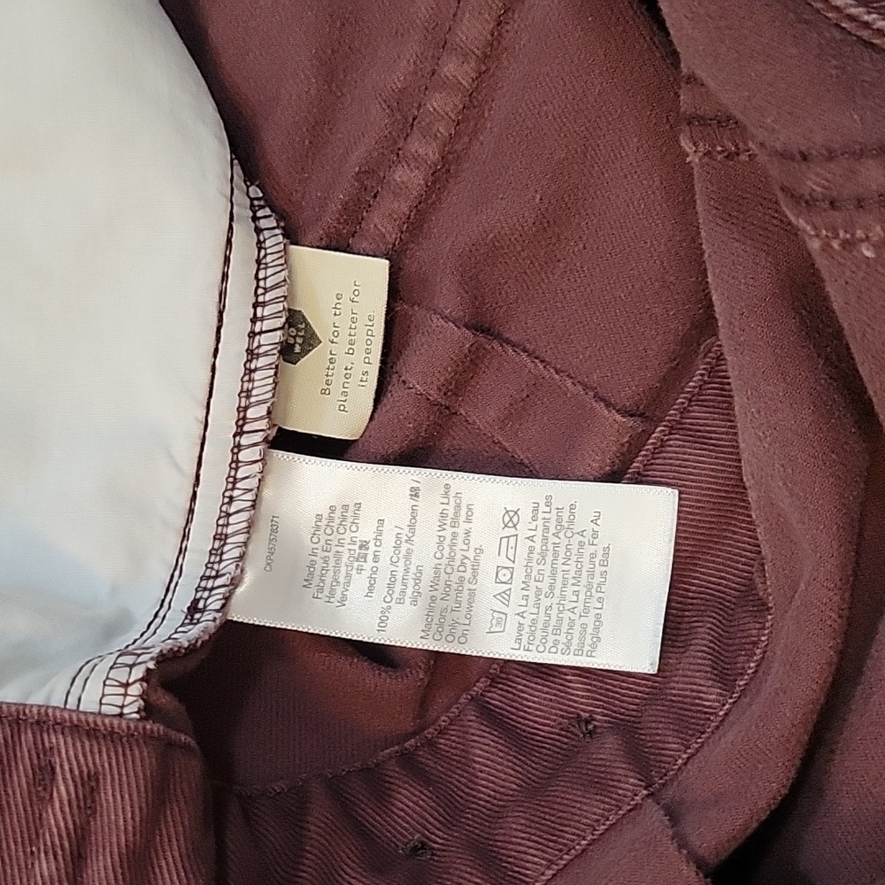 Madewell coverall jumpsuit size XS plum color 100%cotton 6 pockets - Picture 14 of 14